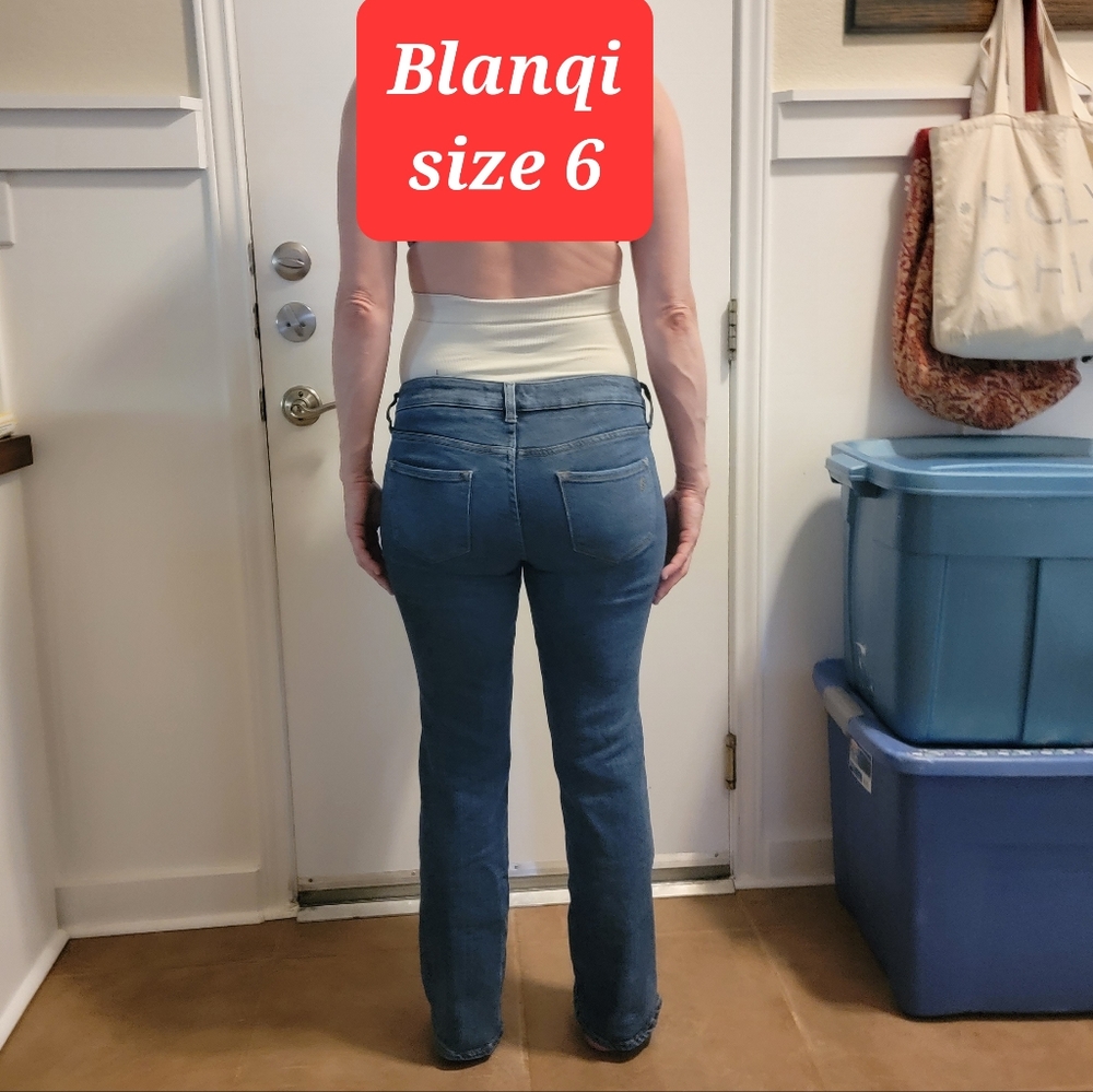 Blanqi maternity support blue jeans size 6